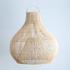 Hanglamp XXL Bandung Zwart Rotan Ø80