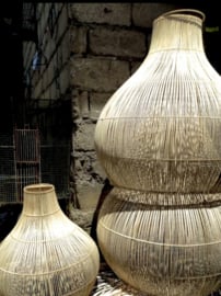 Hanglamp XXL Bandung Zwart Rotan Ø80