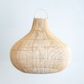 Hanglamp XXL Bandung Natural Rotan Ø80 Laag Model