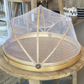 XL vliegenmand / dienblad Ø50cm naturel