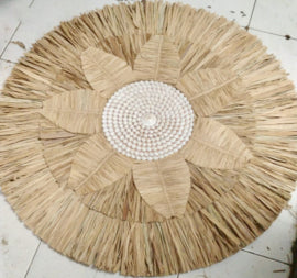 XL wanddecoratie Juju Seraya alang-alang gras & schelpen
