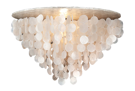 Capiz schelpen hanglamp XL 80x50cm wit